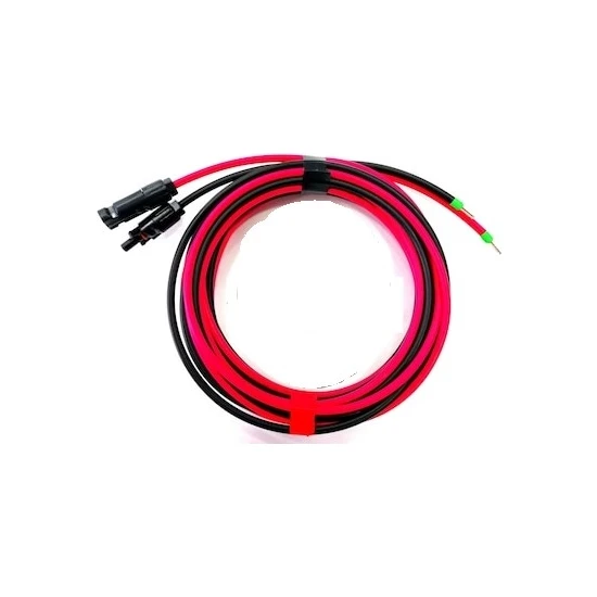 Öznur Kablo Mc4 Soketli (2mt+2mt) 6 mm Solar Kablo Kırmızı + Siyah