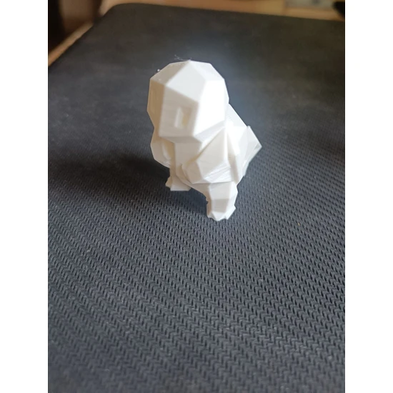 3duman Low Poly Squirtle Figürü  Beyaz  5 x 10 cm