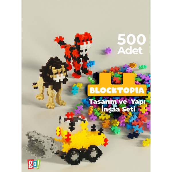 Go Toys Blockland 400 Parça Pixel Yaratıcı Tasarım Yapı Inşaa Eği