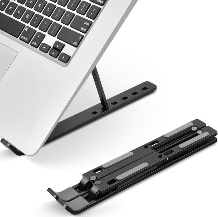 Skygo 7 Kademeli Ayarlı Katlanabilir Laptop Tablet Standı Siyah görsel 4