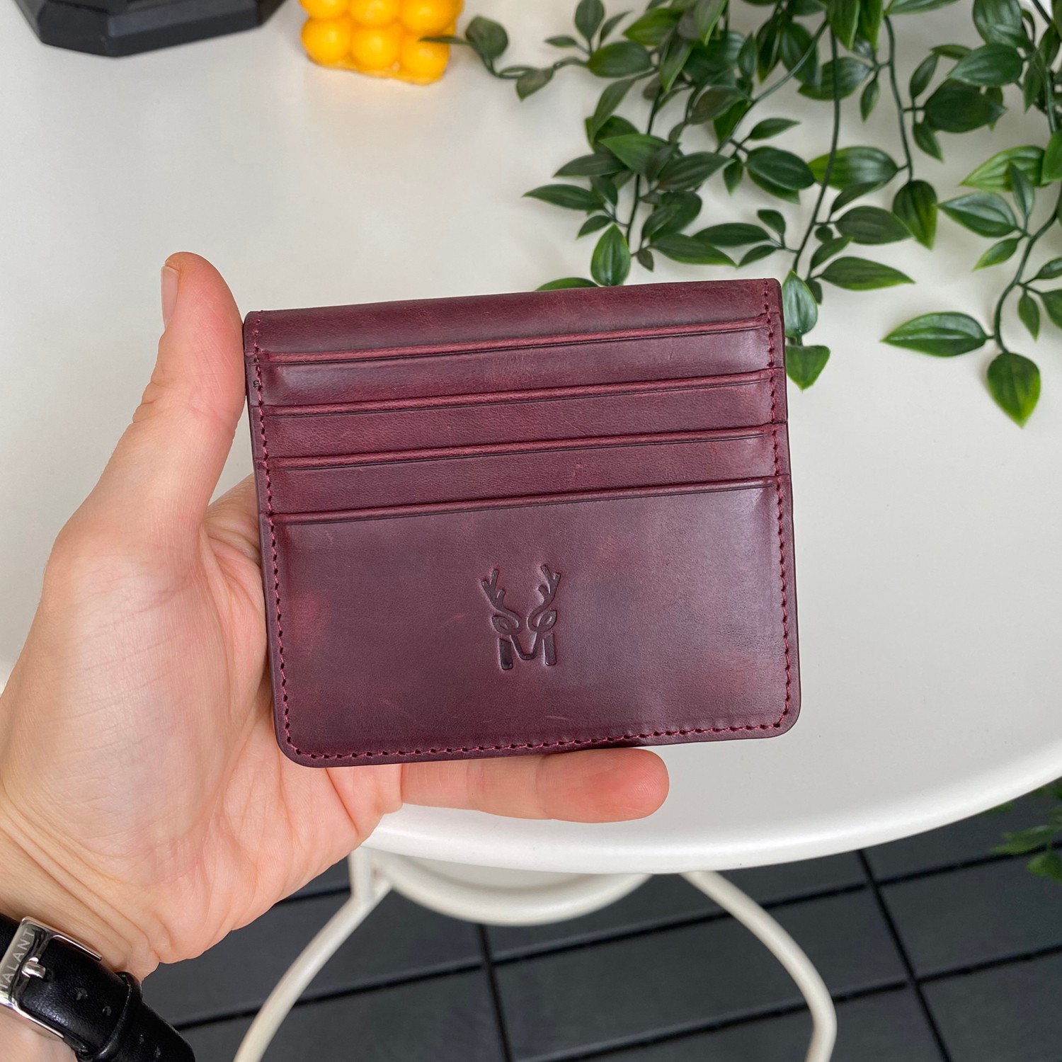 Modica Sazara, Hakiki Deri Süper İnce Minimalist Cüzdan, Modern Tasarım, Gündelik Kullanım, Slim Kartlık görsel 4
