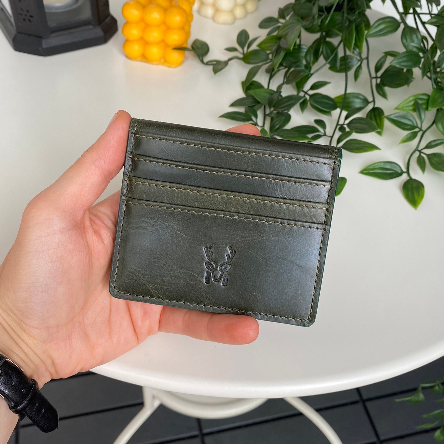 Modica Sazara, Hakiki Deri Süper İnce Minimalist Cüzdan, Modern Tasarım, Gündelik Kullanım, Slim Kartlık görsel 7