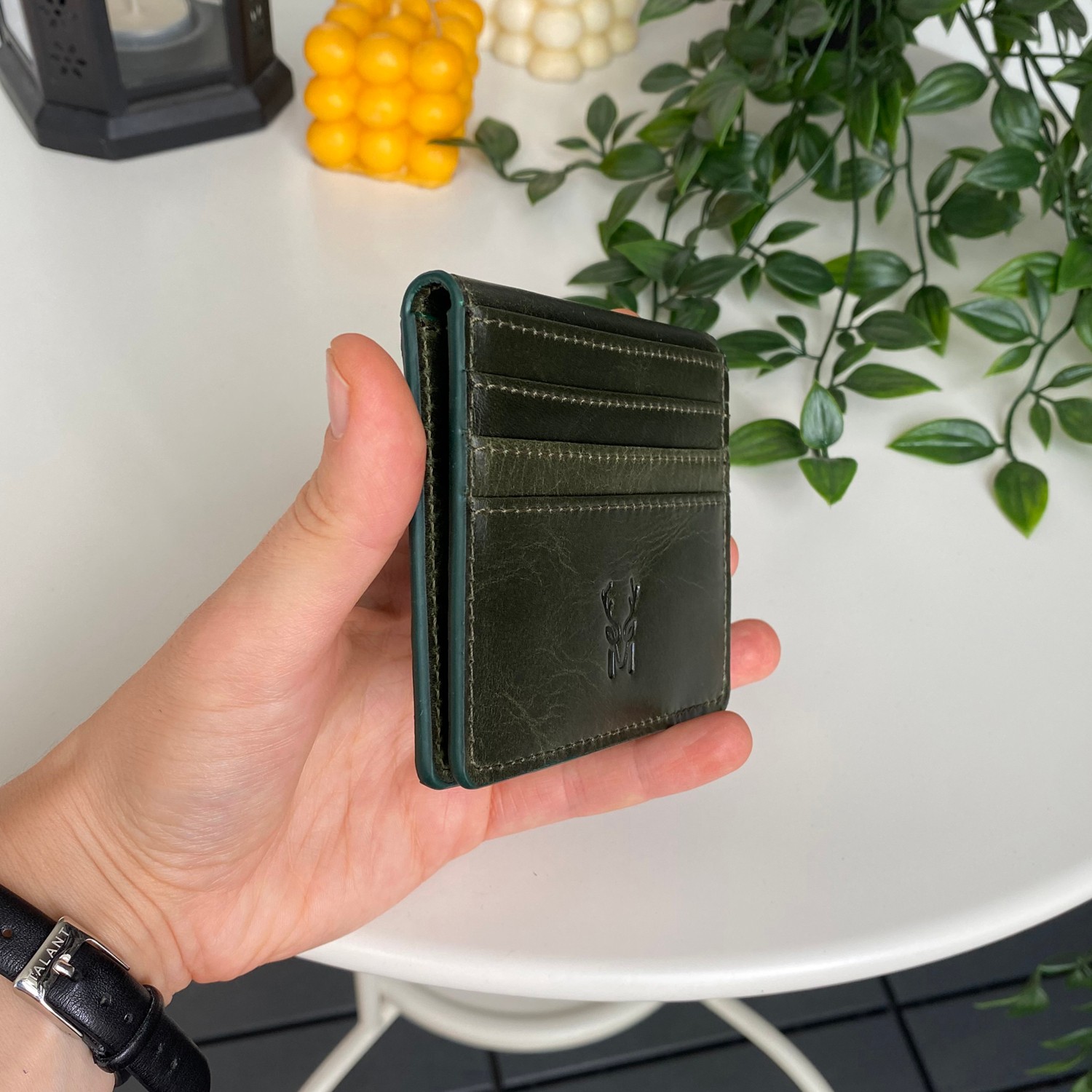 Modica Sazara, Hakiki Deri Süper İnce Minimalist Cüzdan, Modern Tasarım, Gündelik Kullanım, Slim Kartlık görsel 8