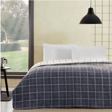 Taç Pamuk Tek Kişilik Battaniye Edwin Antrasit