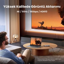 Ugreen Type-C To 2*usb 3.0 2*usb-C 4K/60Hz HDMI Gigabit Ethernet Sd Tf Kart Okuyucu Çoklayıcı Hub Adaptör