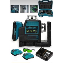 SCHUTZENGER 88VF Çift Akülü 12 Köşe 360° Otomatik Hizalamalı Lazer Metre Hizalama Yeşil Çizgili Lazer Hizalama