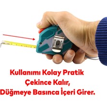 Badem10 Ölçü ve Maket Bıçağı Seti Şerit Metre Halı Kesme Maket Bıçağı Yedek Bıçak 10'lu Total TOS23037E