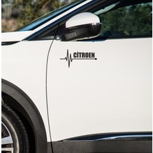 Fresh Citroen Uyumlu Kapı ve Çamurluk Uyumlu Araç Markalı Sticker Seti - 2li Set - K Atatürk Imza Hediyeli