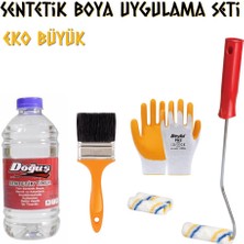 Karışık Boya Uygulama Seti Eko Büyük - Tiner-Fırça-Rulo-Eldiven