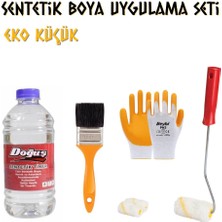 Karışık Boya Uygulama Seti Eko Küçük - Tiner-Fırça-Rulo-Eldiven