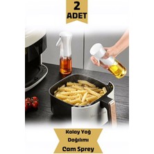 Metsar Home 2 Adet 230ML Damlatmaz Püskürtmeli Sprey Cam Şişe Yağlık, Sirkelik Airfry Için Akıtmaz Yağdanlık