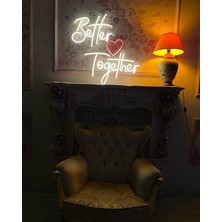 Better Together Yazılı Neon LED Işıklı Organizasyon Duvar Dekorasyon ÜRÜNÜ(78X79 Cm)