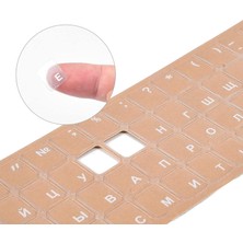 3M Mat Rusça Şeffaf Klavye Etiketi - Matte Russian Transparent Keyboard Sticker