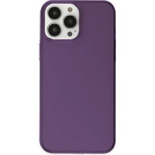 Newface Iphone 14 Pro Max Kılıf Pc Sert Şeffaf Kapak - Mor