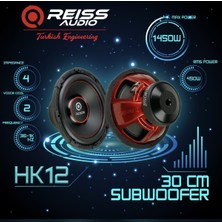 Reiss RS-HK12 1450WAT 450W Rms 30CM Subwoofer Bas Deprem Serisi