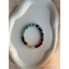 Doğaltaş 7li Çakra Bileklik