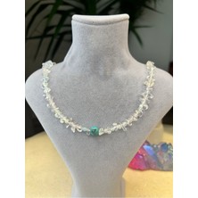 Doğaltaş Opal Morganit Turkuaz Kolye