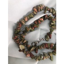 Doğaltaş Unakit (Epidot)Kolye