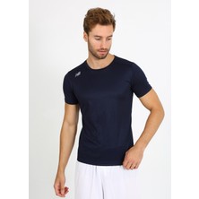 New Balance NBTM2105-AVI Erkek Tişört Lacivert Rahat Kesim Günlük Kullanım İçin