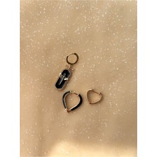 Doğaltaş Pirinç 3lü Küpe