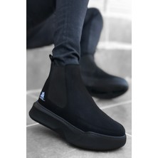 Rainon Store Rainın Store Bağcıksız Bantlı Erkek Yüksek Taban Siyah Spor Bot