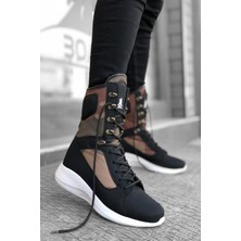 Rainon Store Bağcıklı Koyu Askeri Nabuk Yüksek Taban Boksör Unisex Spor Postal Bot
