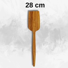 Bef Craft  Doğal El Yapımı Zeytin Ağacı Ahşap Spatula  28 cm Mutfak Spatula Servis Pişirim Kek Tatlı Börek Servis Spatula Mutfak Gereçleri