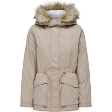 Only Lucıa Kadın Parka 15293847 Uzun Kol Midi Boy Düz Desenli Fonksiyonel Tasarım