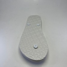 Private 25 Adet Parmak Arası Beyaz Kadın Terlik Eva Taban 14 mm Flip Flop 39 Numara