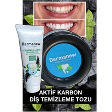 Dermanew Karbon Diş Temizleme Tozu ve Karbon Diş Macunu ( Set)