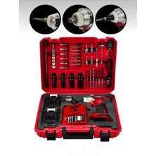 Germany Steel 128VF Professional Somun Bijon Sökme Şarjlı Darbeli Matkap Vidalama Set Setli 32 Parça Sch1-5m