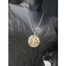 Vogutima Unisex Zülfikar Kılıcı V 4 Dua 925 Ayar Gümüş Dönen Madalyon Kolye