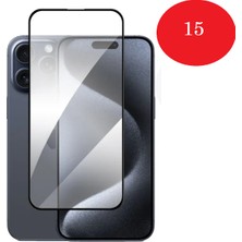 Balerion Apple iPhone 15 6D Tam Kaplama (Anti Statik) )Ekran Koruyucu Kırılmaz Cam