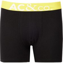 AC&Co / Altınyıldız Classics Erkek Siyah Pamuklu Esnek 3'lü Boxer