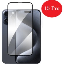 Balerion Apple iPhone 15 Pro 6D Tam Kaplama (Anti Statik) )Ekran Koruyucu Kırılmaz Cam