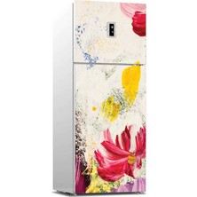 Sticker Art Buzdolabı Sticker Kaplama Dolap Kaplama Etiketi Tuval Çiçek