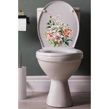 Echo Home Soft Renkli Kır Çiçekleri Klozet Sticker Banyo Sticker
