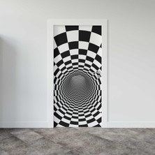 Sticker Art Kapı Giydirme Kapı Sticker Folyosu 3D Tünel