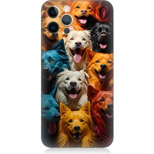 Karizma Tablo Apple iPhone 12 Pro Uyumlu Silikon Kılıf Sevimli Köpekler