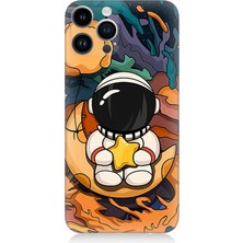 Karizma Tablo Apple iPhone 13 Pro Uyumlu Silikon Kılıf Astranot Ay ve Yıldız