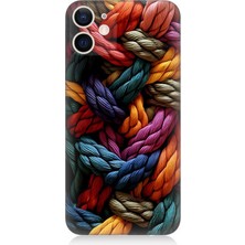 Karizma Tablo Apple iPhone 12 Mini Uyumlu Silikon Kılıf Pastel Renkli Düğüm Ipler