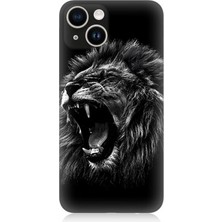 Karizma Tablo Apple iPhone 14 Plus Uyumlu Silikon Kılıf Saldırgan Aslan
