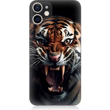 Karizma Tablo Apple iPhone 12 Mini Uyumlu Silikon Kılıf Vahşi Kaplan