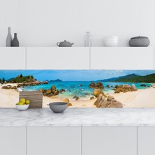 Sticker Art Mutfak Tezgah Arası Folyo Fayans Kaplama Folyosu Vietnam Plaj 60X100 cm