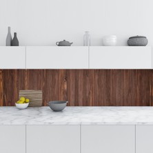 Sticker Art Mutfak Tezgah Arası Folyo Fayans Kaplama Folyosu Rustik Vintage Ahşap 60X400 cm