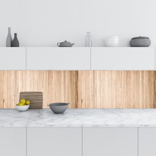 Sticker Art Mutfak Tezgah Arası Folyo Fayans Kaplama Folyosu Ahşap Plaka Desen 60X300 cm