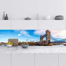 Sticker Art Mutfak Tezgah Arası Folyo Fayans Kaplama Folyosu Londra Silüet 60X500 cm