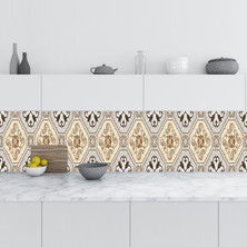 Sticker Art Mutfak Tezgah Arası Folyo Fayans Kaplama Folyosu Sekizgen Mermer 60X500 cm