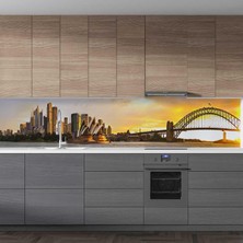 Sticker Art Mutfak Tezgah Arası Folyo Fayans Kaplama Folyosu Sidney Limanı 60X400 cm