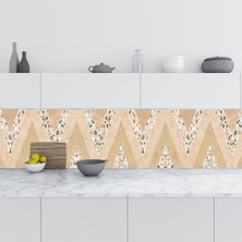 Sticker Art Mutfak Tezgah Arası Folyo Fayans Kaplama Folyosu Toprak Terrazzo Desen 60X300 cm